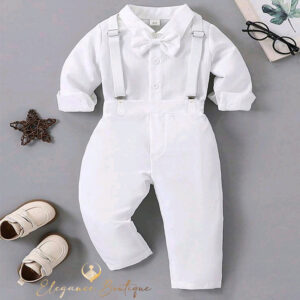Conjunto de Bautizo, Pantalon y camisa con tirantes