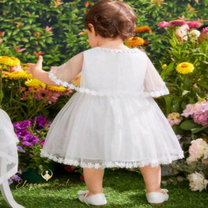 Vestido Bautizo con capa