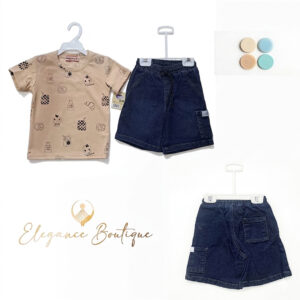 Traje de short y playera; Diseño comida